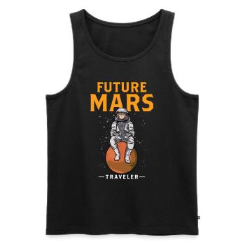 Future Mars Traveler Planet Astronaut - Men's Premium Organic Tank Top - black - Front - Michal (187cm)