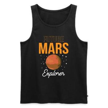 Future Mars Explorer Astronaut Planet - Débardeur bio Premium Homme - noir - Devant - Michal (187cm)