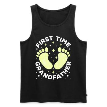 First time grandfather first time grandparents cute - Men's Premium Organic Tank Top - black - Front - AI Model Male 178 light (178cm)