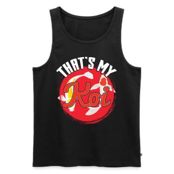 That's My Koi Ying Yang - Männer Premium Bio Tank Top - Schwarz - Vorne - AI Model Male 178 light (178cm)