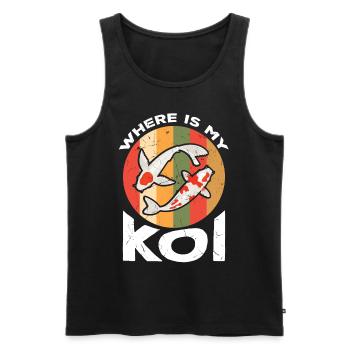 Where Is My Koi - Männer Premium Bio Tank Top - Schwarz - Vorne - AI Model Male 178 light (178cm)