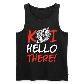 Koi Hello There - Männer Premium Bio Tank Top - Schwarz - Vorne - AI Model Male 178 light (178cm)