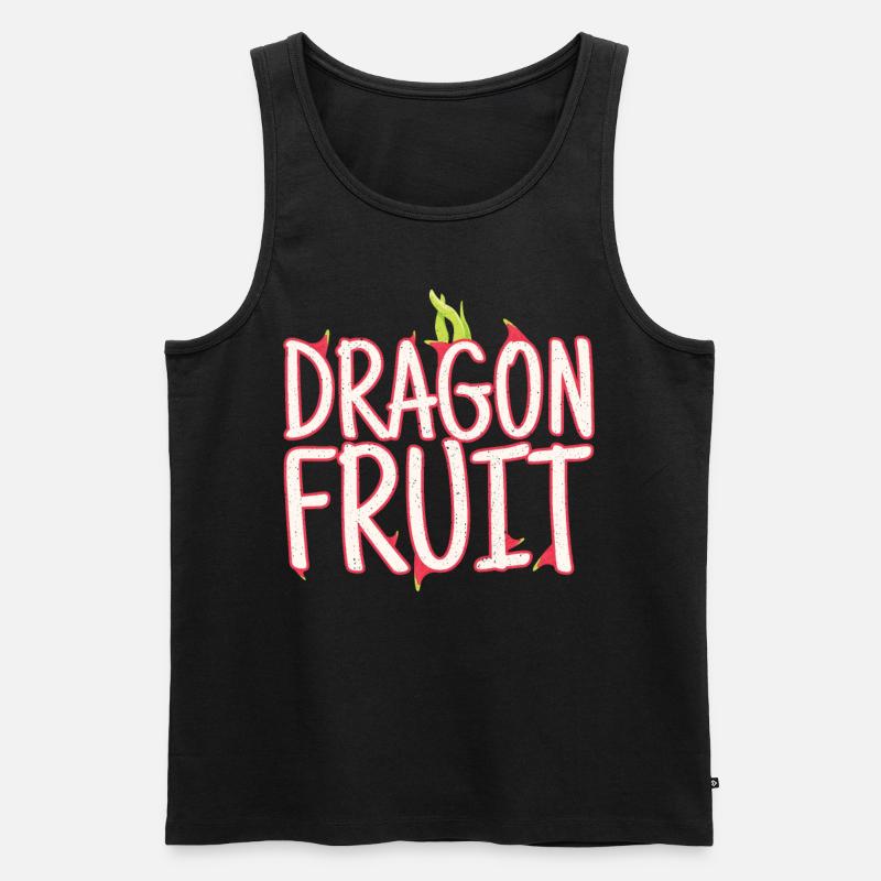 Dragon Fruit - Männer Premium Bio Tank Top - Schwarz