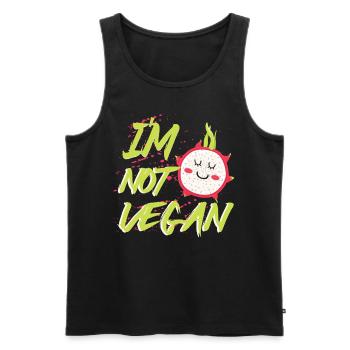 Im Not Vegan - Männer Premium Bio Tank Top - Schwarz - Vorne - Michal (187cm)