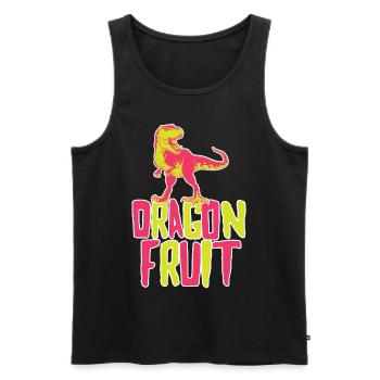 Dragon Fruit Dinosaur - Männer Premium Bio Tank Top - Schwarz - Vorne - AI Model Male 178 light (178cm)