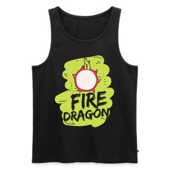 Fire Dragon Fruit - Männer Premium Bio Tank Top - Schwarz - Vorne - AI Model Male 178 light (178cm)