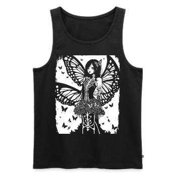 Fairycore Aesthetics Skeleton Fairy Goth Grunge G - Men's Premium Organic Tank Top - black - Front - AI Model Male 178 light (178cm)