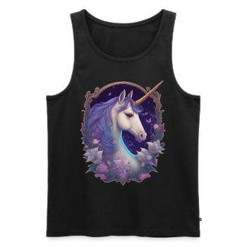 Licorne gothique Poney Magique Cheval Enchanteur - Débardeur bio Premium Homme - noir - Devant - Michal (187cm)
