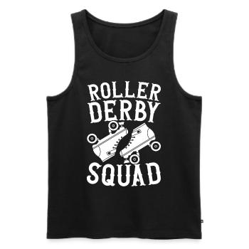 Roller Derby - Männer Premium Bio Tank Top - Schwarz - Vorne - Michal (187cm)