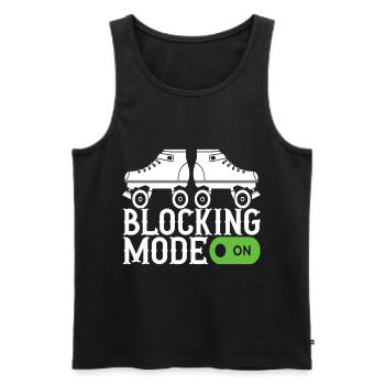 Roller Derby - Männer Premium Bio Tank Top - Schwarz - Vorne - Michal (187cm)