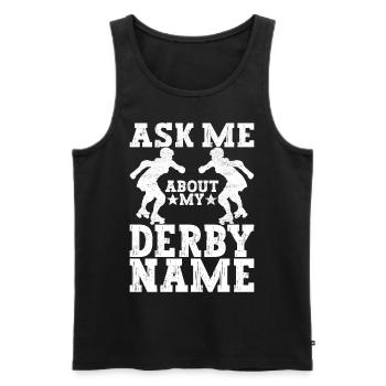 Roller derby - Débardeur bio Premium Homme - noir - Devant - AI Model Male 178 light (178cm)