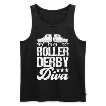 Roller derby - Débardeur bio Premium Homme - noir - Devant - AI Model Male 178 light (178cm)
