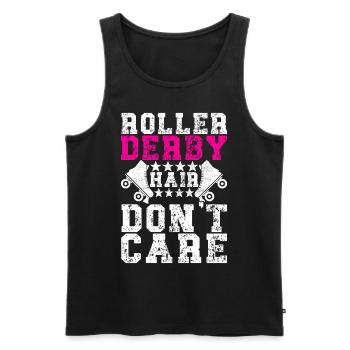 Roller derby - Débardeur bio Premium Homme - noir - Devant - AI Model Male 178 light (178cm)
