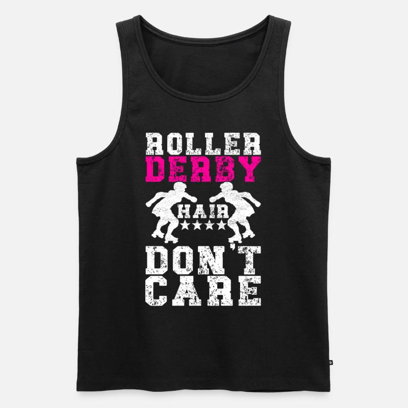 Roller Derby - Männer Premium Bio Tank Top - Schwarz