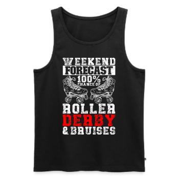 Roller derby - Débardeur bio Premium Homme - noir - Devant - AI Model Male 178 light (178cm)