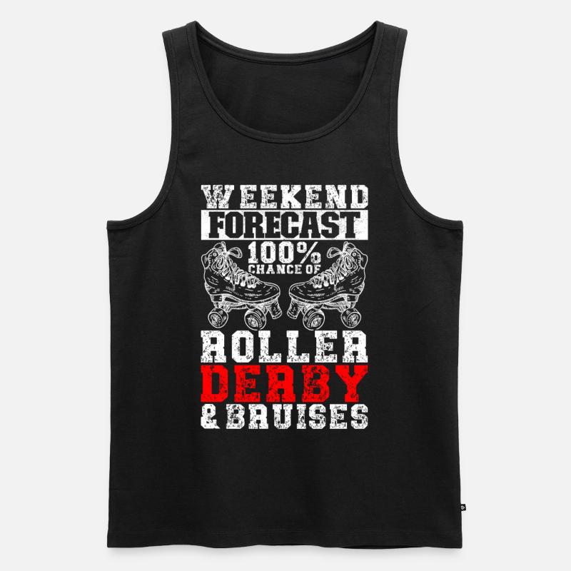 Roller Derby - Männer Premium Bio Tank Top - Schwarz