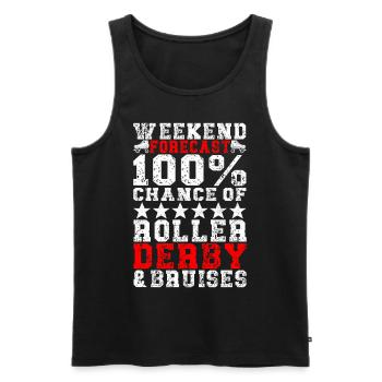 Roller derby - Débardeur bio Premium Homme - noir - Devant - AI Model Male 178 light (178cm)