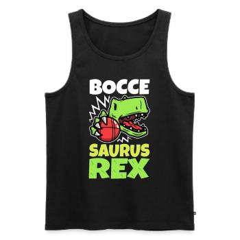 Boccesaurus Rex - Men's Premium Organic Tank Top - black - Front - Michal (187cm)