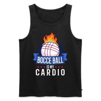 Bocce is my cardio - Men's Premium Organic Tank Top - black - Front - Michal (187cm)