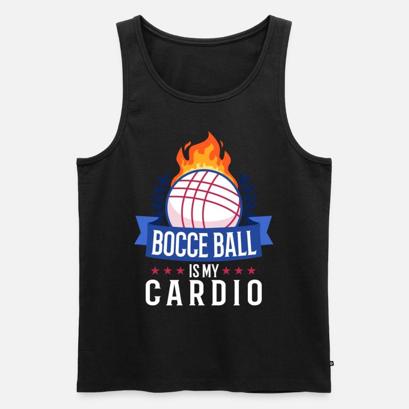 Bocce is my cardio - Männer Premium Bio Tank Top - Schwarz