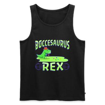 Boccesaurus Rex - Männer Premium Bio Tank Top - Schwarz - Vorne - AI Model Male 178 light (178cm)