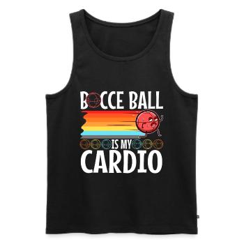 Bocce is my cardio - Men's Premium Organic Tank Top - black - Front - Michal (187cm)