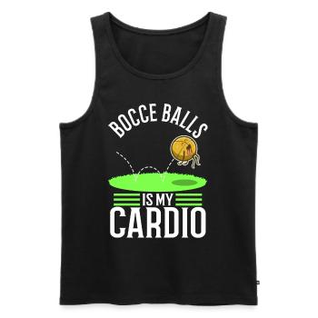 Bocce is my cardio - Men's Premium Organic Tank Top - black - Front - Michal (187cm)