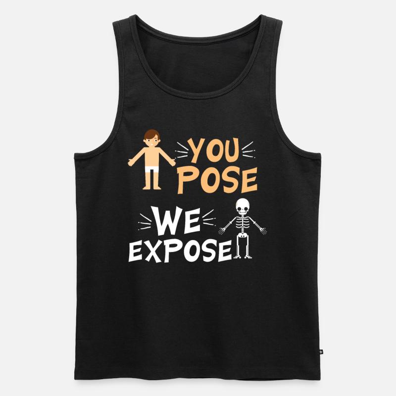 You Pose We Expose - Männer Premium Bio Tank Top - Schwarz