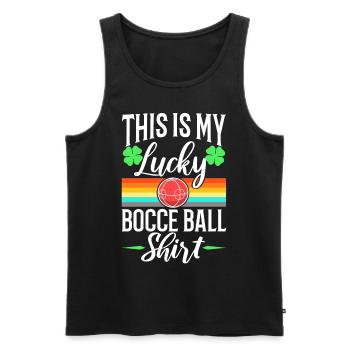 This is my Lucky Bocce ball - Men's Premium Organic Tank Top - black - Front - Michal (187cm)