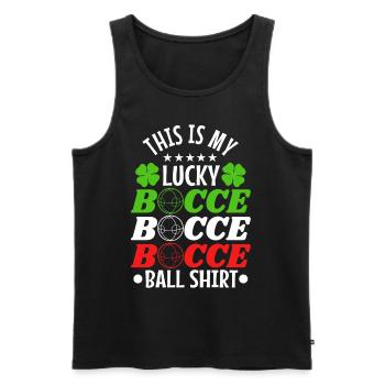 This is my Lucky Bocce ball - Men's Premium Organic Tank Top - black - Front - Michal (187cm)