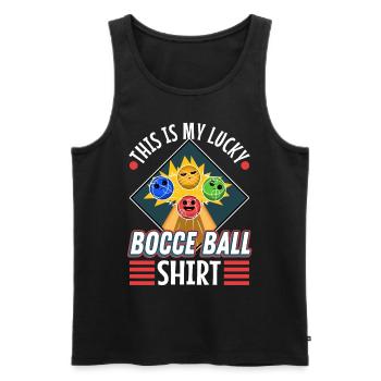 This is my Lucky Bocce ball - Men's Premium Organic Tank Top - black - Front - Michal (187cm)