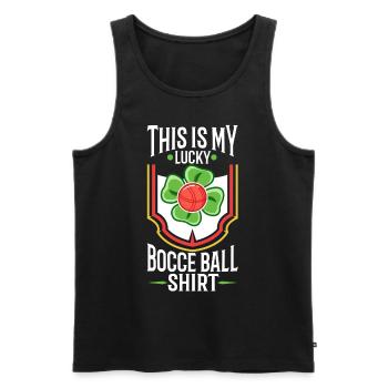 This is my Lucky Bocce ball - Men's Premium Organic Tank Top - black - Front - Michal (187cm)