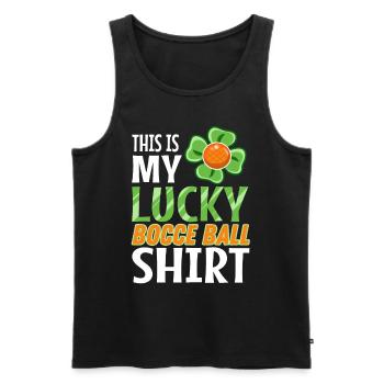 This is my Lucky Bocce ball - Men's Premium Organic Tank Top - black - Front - Michal (187cm)