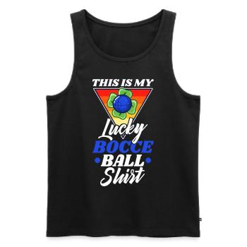 This is my Lucky Bocce ball - Men's Premium Organic Tank Top - black - Front - Michal (187cm)