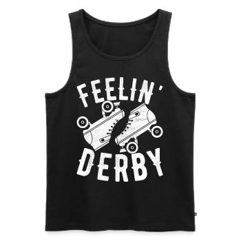 Roller derby - Débardeur bio Premium Homme - noir - Devant - AI Model Male 178 light (178cm)
