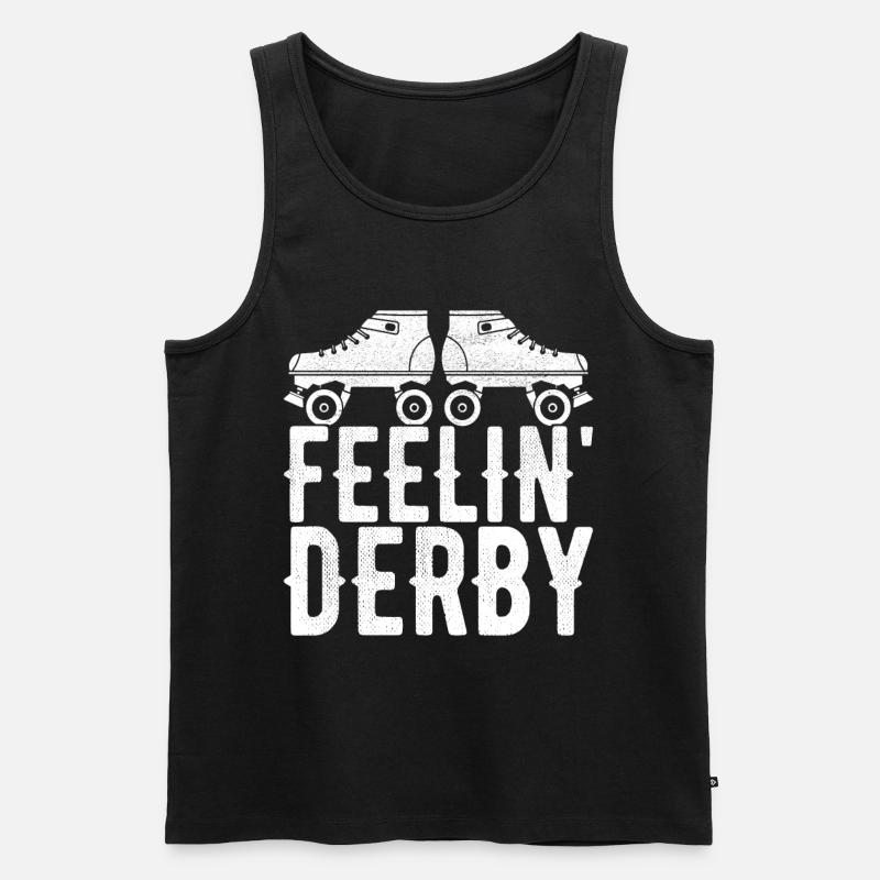 Roller Derby - Männer Premium Bio Tank Top - Schwarz