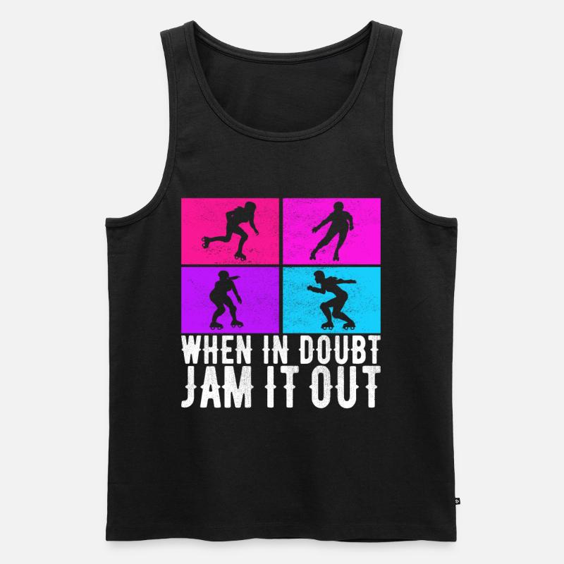Roller Derby - Männer Premium Bio Tank Top - Schwarz