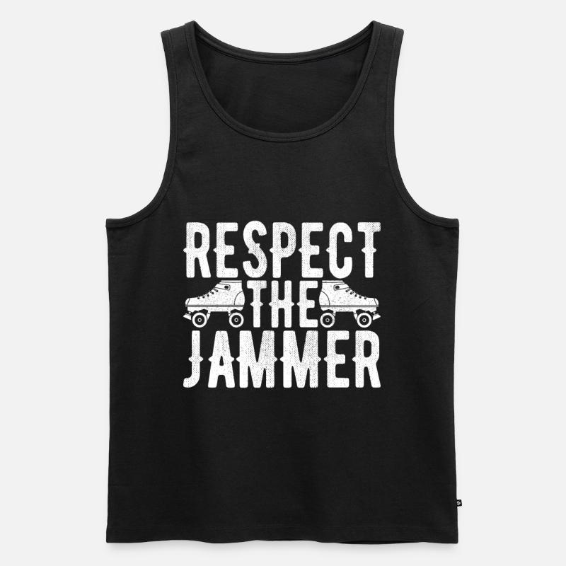 Roller Derby - Männer Premium Bio Tank Top - Schwarz