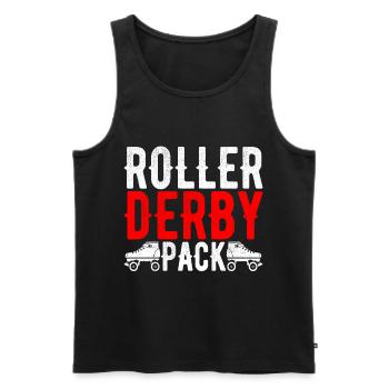 Roller derby - Débardeur bio Premium Homme - noir - Devant - AI Model Male 178 light (178cm)