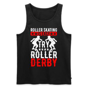 Roller derby - Débardeur bio Premium Homme - noir - Devant - AI Model Male 178 light (178cm)