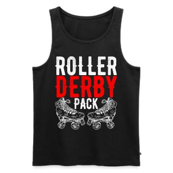 Roller derby - Débardeur bio Premium Homme - noir - Devant - AI Model Male 178 light (178cm)