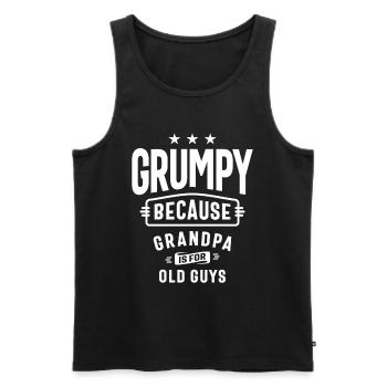 Grumpy Old Guy - Grandpa's Pride - Men's Premium Organic Tank Top - black - Front - Michal (187cm)