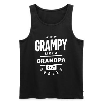 Grampy - Grandpa Upgrade Extra Cool - Men's Premium Organic Tank Top - black - Front - Michal (187cm)