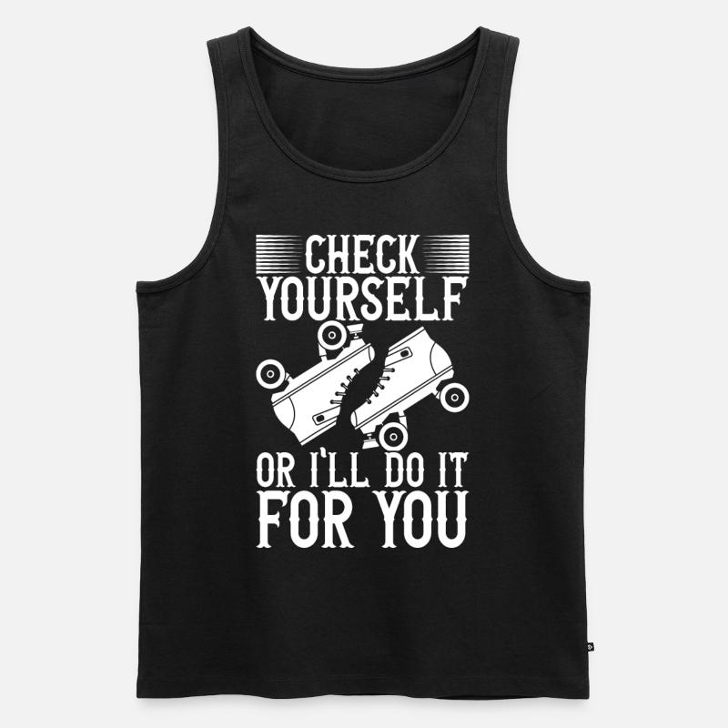 Roller Derby - Männer Premium Bio Tank Top - Schwarz