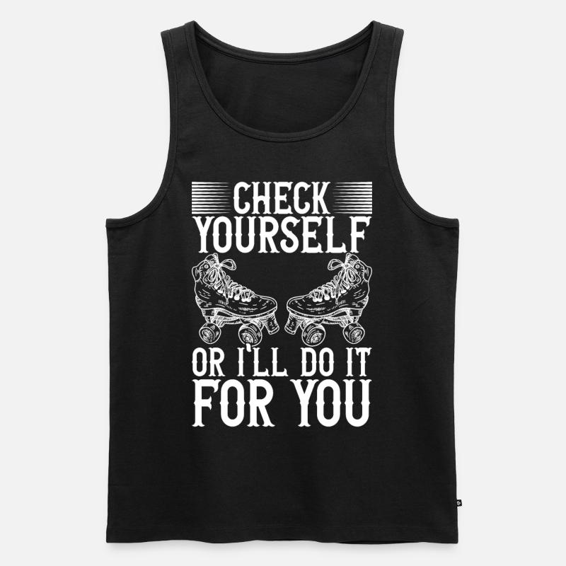 Roller Derby - Männer Premium Bio Tank Top - Schwarz