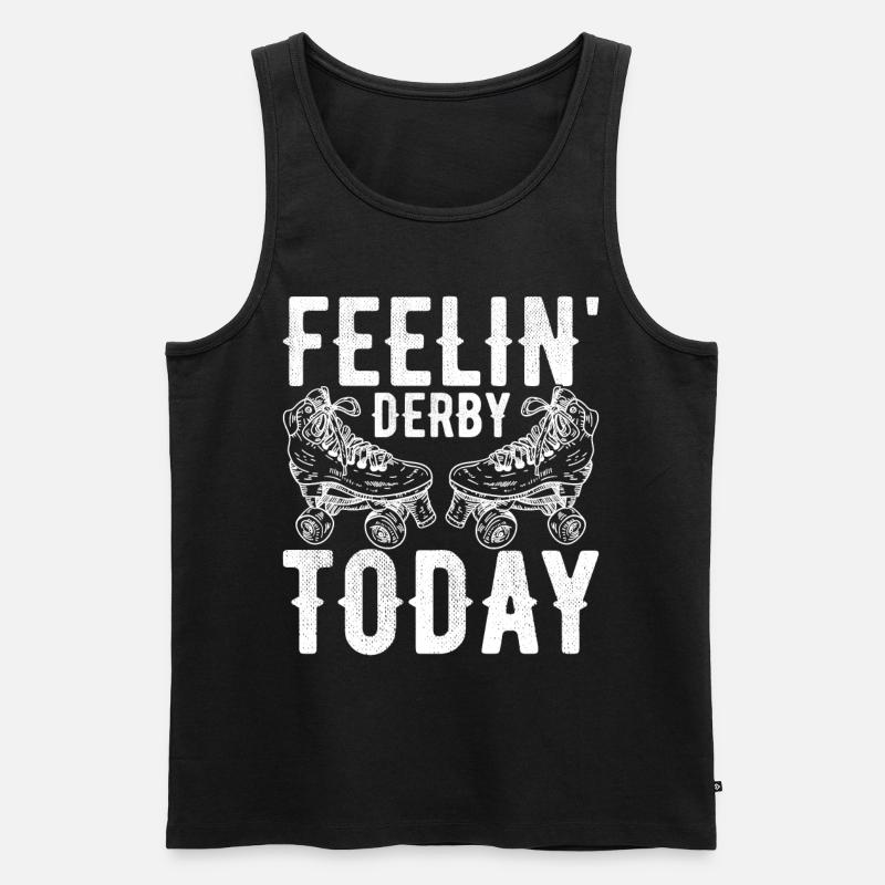 Roller Derby - Männer Premium Bio Tank Top - Schwarz