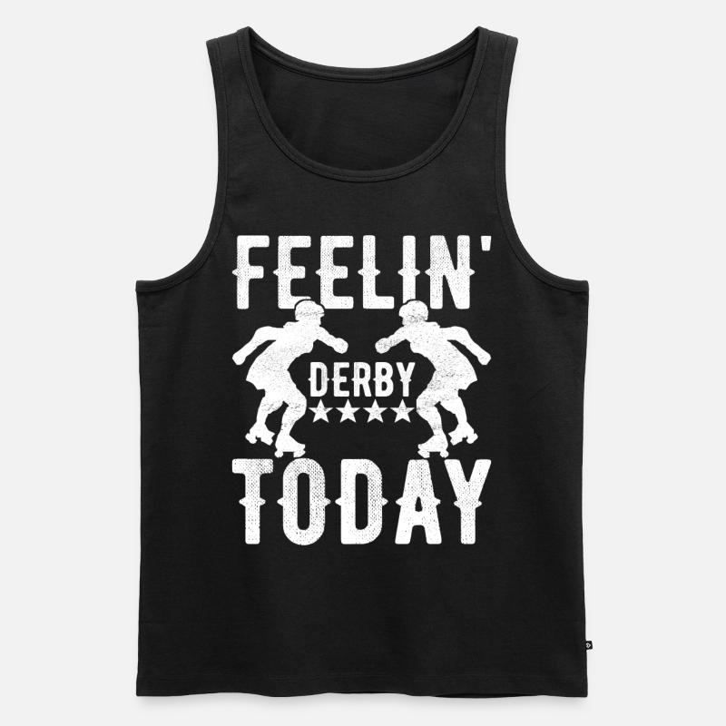 Roller Derby - Männer Premium Bio Tank Top - Schwarz
