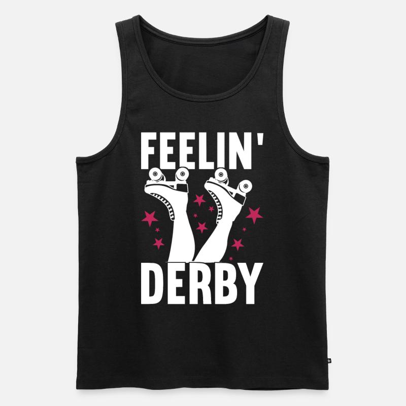 Roller Derby - Männer Premium Bio Tank Top - Schwarz