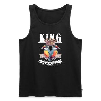King of Bird Recognition for the Best Birder in - Männer Premium Bio Tank Top - Schwarz - Vorne - Michal (187cm)
