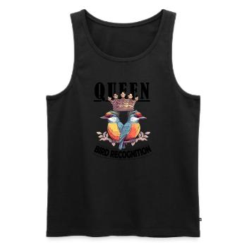 Queen of Bird Recognition Funny for Birdwatching - Männer Premium Bio Tank Top - Schwarz - Vorne - Michal (187cm)
